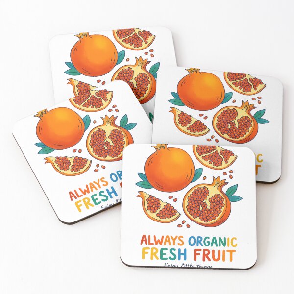 Item preview, Organic Pomegranate Fresh Fruit Wellness Art designed and sold by LunaPixelStudio.