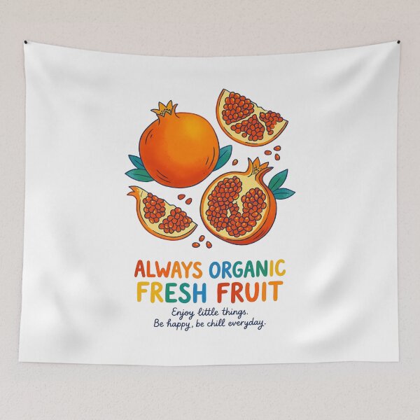 Item preview, Organic Pomegranate Fresh Fruit Wellness Art designed and sold by LunaPixelStudio.