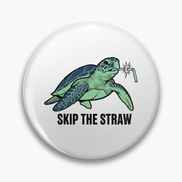 Item preview,  Skip The Straw Eco Activist Sea Turtle Cartoon designed and sold by zoughlal.