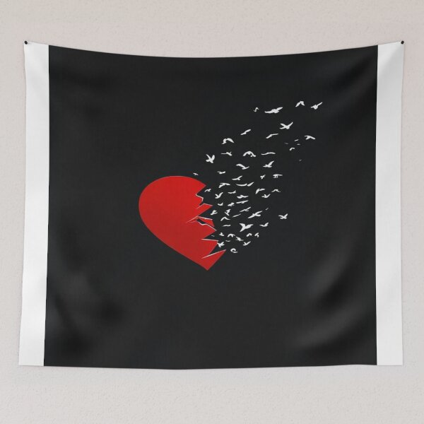 Item preview, A heart pattern from which beautiful birds emerge designed and sold by saly55887.