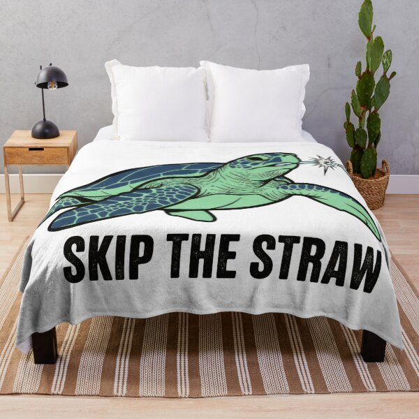 Item preview,  Skip The Straw Eco Activist Sea Turtle Cartoon designed and sold by zoughlal.