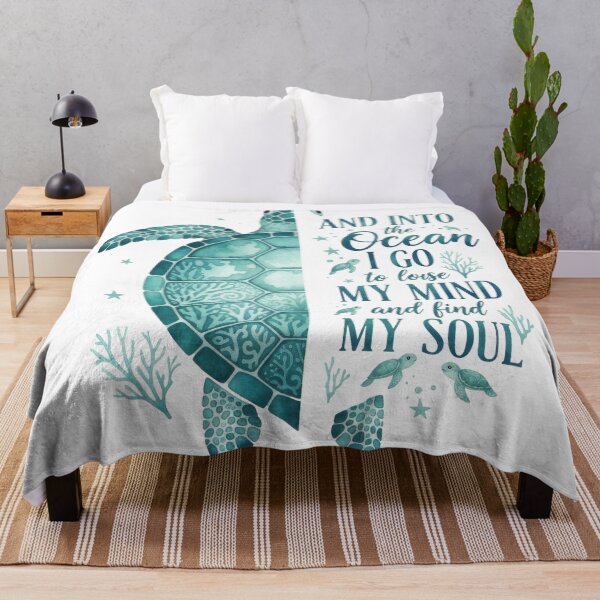 Item preview, Into The Ocean I Go Watercolor Mindfulness Quote designed and sold by zoughlal.