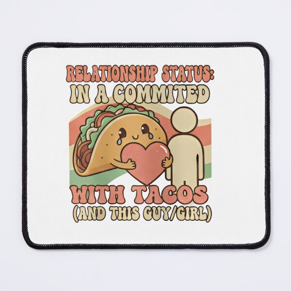 Item preview, Relationship Status: Committed to Tacos Funny Valentine Shirt | Cute Taco Mascot Love Humor Gift designed and sold by ZyxDes.