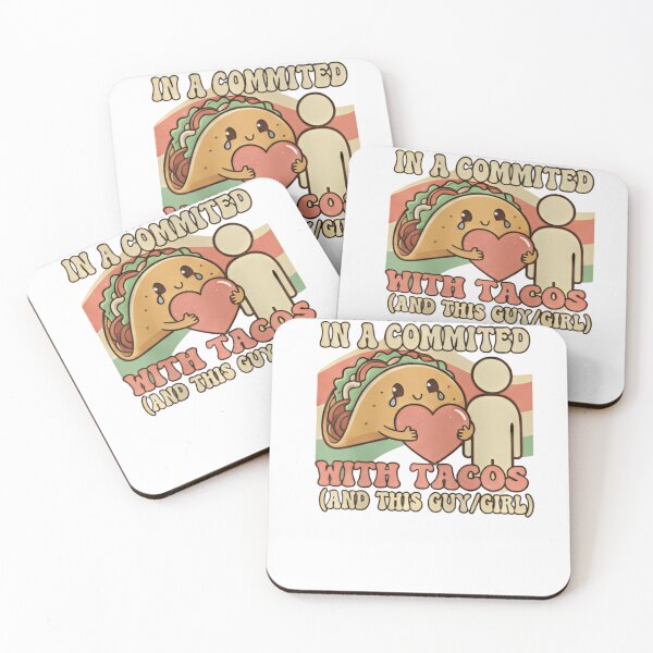 Item preview, Relationship Status: Committed to Tacos Funny Valentine Shirt | Cute Taco Mascot Love Humor Gift designed and sold by ZyxDes.