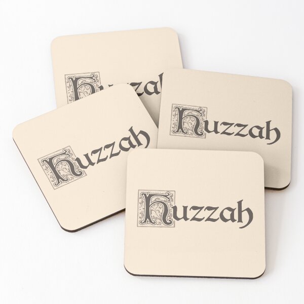 Item preview, Huzzah v2 | medieval marginalia humor designed and sold by MamSelle.