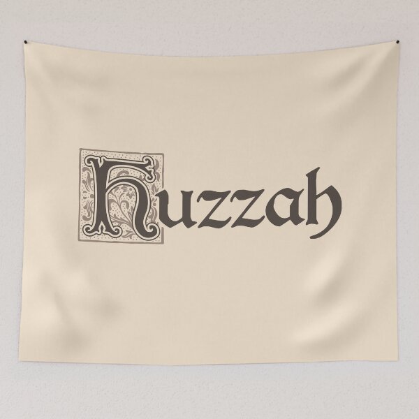 Item preview, Huzzah v2 | medieval marginalia humor designed and sold by MamSelle.