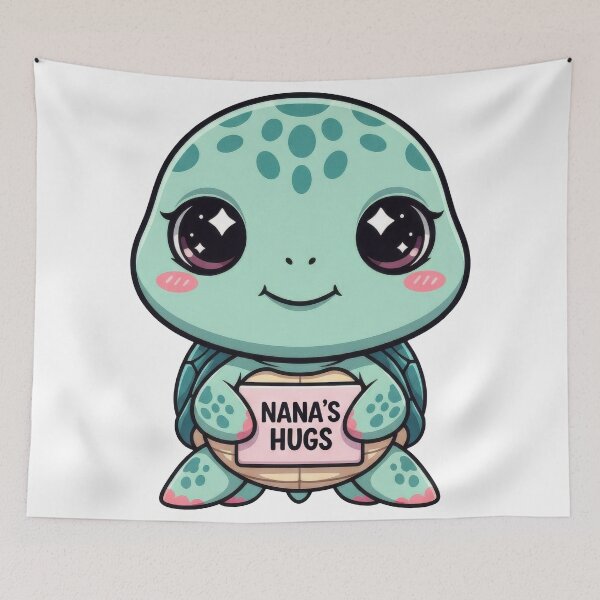Item preview,  Nana's Hugs Cute Chibi Turtle Cartoon designed and sold by zoughlal.