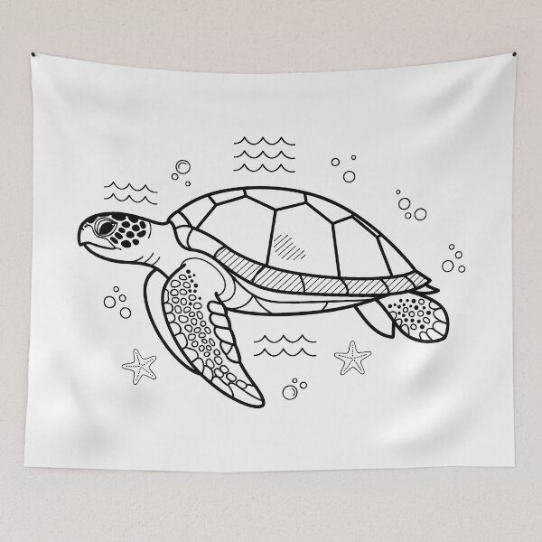 Item preview,  Ocean Pattern Coloring Book Style Line Art designed and sold by zoughlal.