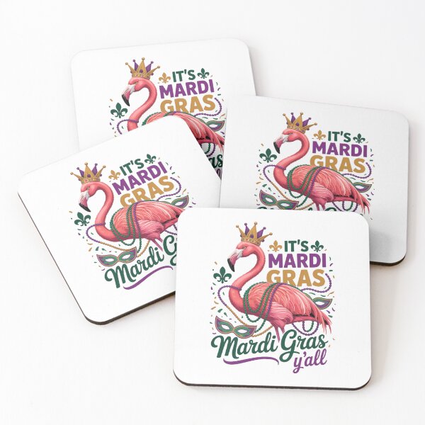 Artikelvorschau, Es ist Mardi Gras, Leute! Flamingo-Mädchen, Frauen, Mardi Gras! entworfen und verkauft von Morphologiona.