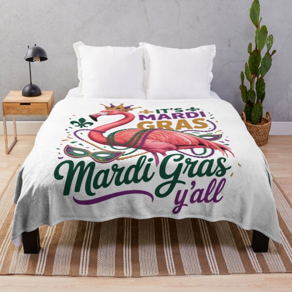 Artikelvorschau, Es ist Mardi Gras, Leute! Flamingo-Mädchen, Frauen, Mardi Gras! entworfen und verkauft von Morphologiona.