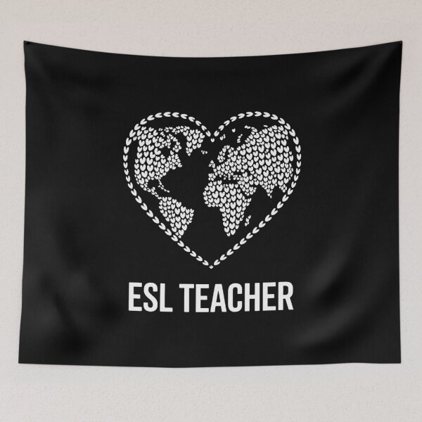 Item preview, ESL Teacher Student Cute Heart Shape English Teacher designed and sold by sterabamineh.