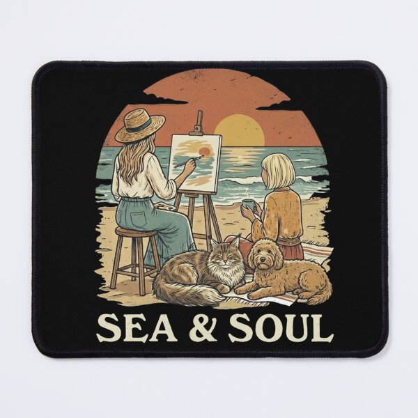 Item preview, Sea and Soul Cockapoo and Maine Coon Cat designed and sold by RNTStudio.