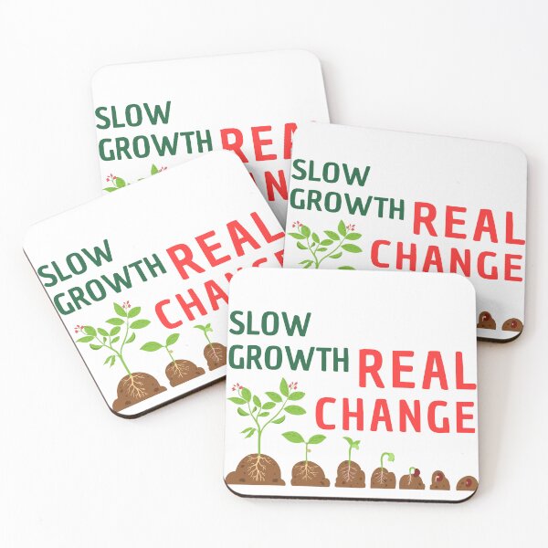 Item preview, Slow Growth Real Change – Personal Growth Illustration designed and sold by Kast25.