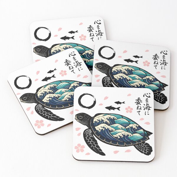 Item preview,  Japanese Great Wave Ukiyo-e Style Turtle designed and sold by zoughlal.