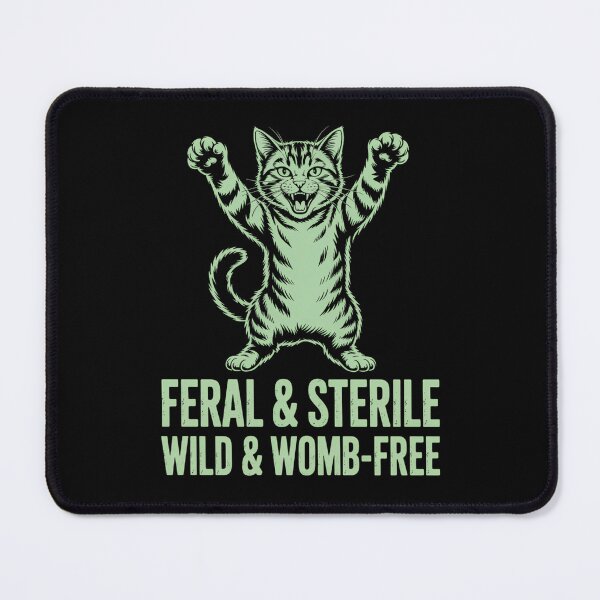 Item preview, Feral Funny Cat Hysterectomy Uterus Joke designed and sold by sterabamineh.