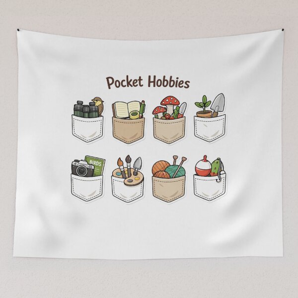 Item preview, Pocket Hobbies Sticker Pack | Micro-Hobby Icons | Birdwatching, Journaling, Foraging & More designed and sold by PopPizzazz.
