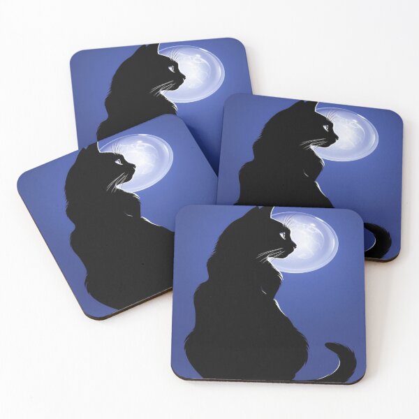 Item preview, A cat with a moon in the background designed and sold by saly55887.