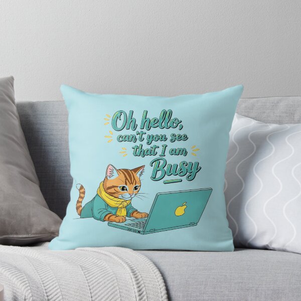 Item preview, Oh Hello I Am Busy Cat | Funny WFH Introvert Humor Design designed and sold by LoveDesignMania.