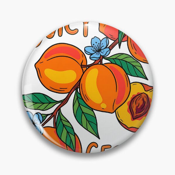 Item preview, Fresh Georgia Peaches Folk Art Illustration designed and sold by LunaPixelStudio.