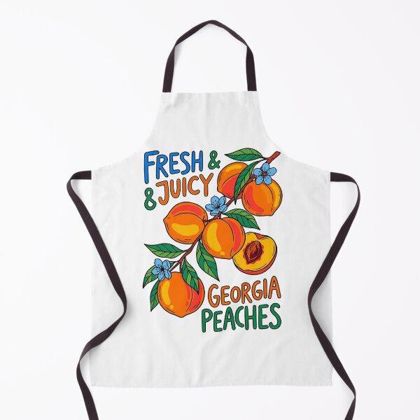Item preview, Fresh Georgia Peaches Folk Art Illustration designed and sold by LunaPixelStudio.