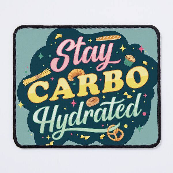 Item preview, Stay Carbo-Hydrated – Funny Foodie Quote designed and sold by MamSelle.