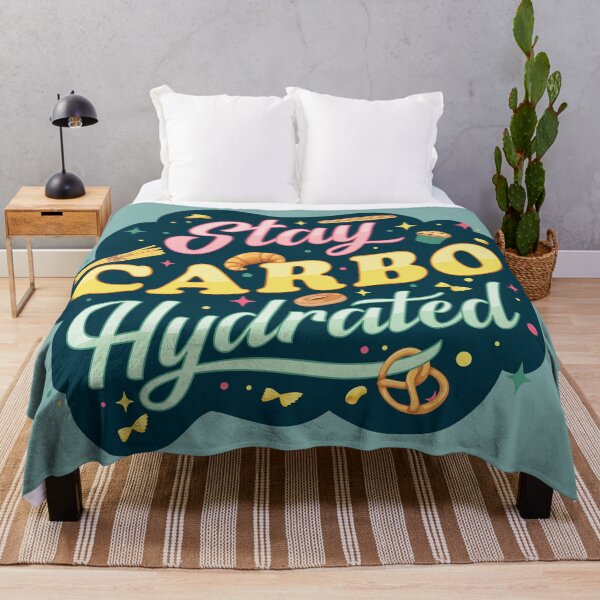 Item preview, Stay Carbo-Hydrated – Funny Foodie Quote designed and sold by MamSelle.