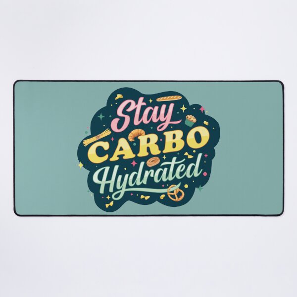 Item preview, Stay Carbo-Hydrated – Funny Foodie Quote designed and sold by MamSelle.