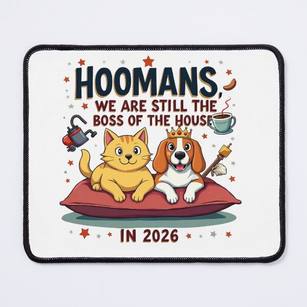 Item preview, Cute Bossy Dog and Cat in 2026 designed and sold by ThePixelAndPine.