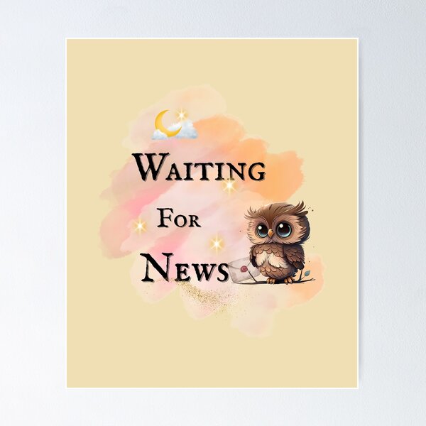 Item preview, Waiting for News – Cute Magical Owl Aesthetic Design designed and sold by Redy-Store.