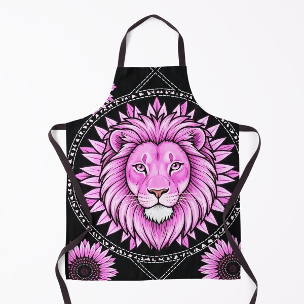 Aperçu de l'œuvre Geometric Cat- Lion sunflower Purple créée et vendue par Avalon Art.