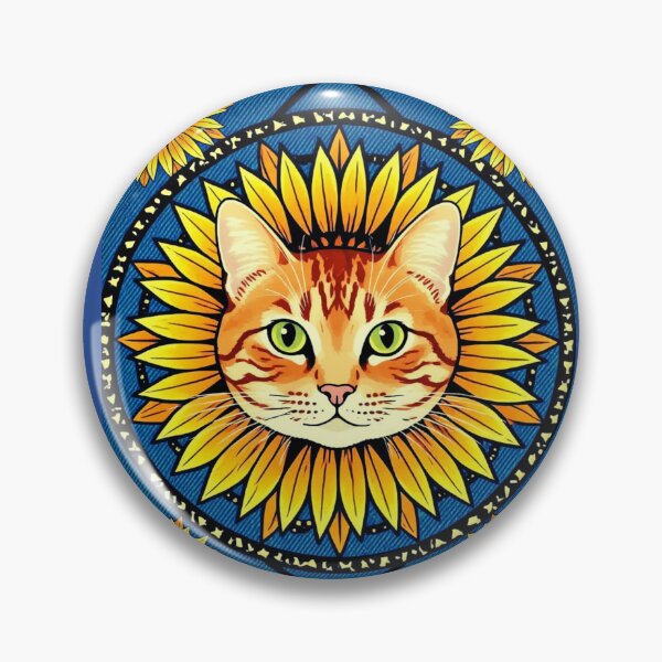 Item preview,  Geometric Cat- ginger tabby sunflower designed and sold by Avalon Art.