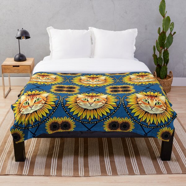 Item preview,  Geometric Cat- ginger tabby sunflower designed and sold by Avalon Art.