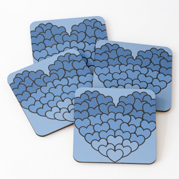 Item preview, Blue Hearts Harmony – Layered Love Illustration designed and sold by Regal-Elegances.