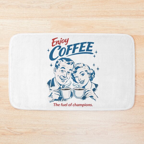 Item preview, Enjoy Coffee – The Fuel of Champions (Retro Vintage Couple) designed and sold by BeetleDots.