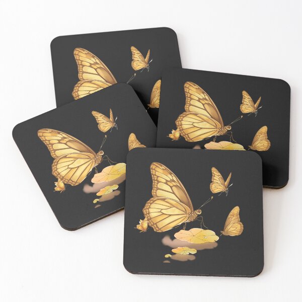 Item preview, Golden Stillness-Butterflies of quiet Transformation designed and sold by KittenAndCo.