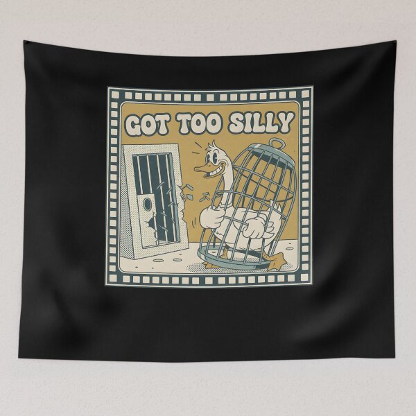 Item preview, Retro got too silly - unisex t shirt, meme t shirt, Silly Shirt Lovers, Funny silly goose Vintage designed and sold by THREE LITTLE BEANS.