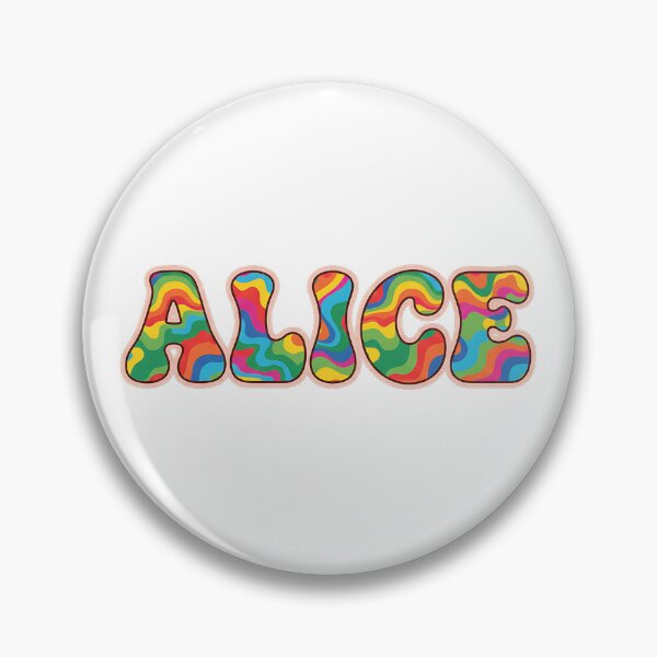 Item preview, ❤️ Alice Personalized Name Wavy Retro Shirt, Coffee Mug, Sticker Gift designed and sold by HelixPedia.