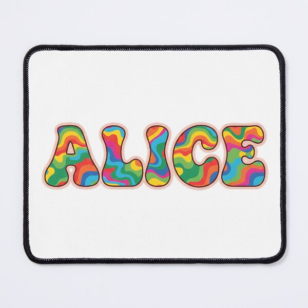 Item preview, ❤️ Alice Personalized Name Wavy Retro Shirt, Coffee Mug, Sticker Gift designed and sold by HelixPedia.