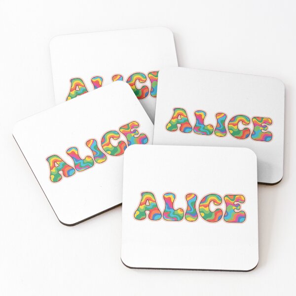 Item preview, ❤️ Alice Personalized Name Wavy Retro Shirt, Coffee Mug, Sticker Gift designed and sold by HelixPedia.