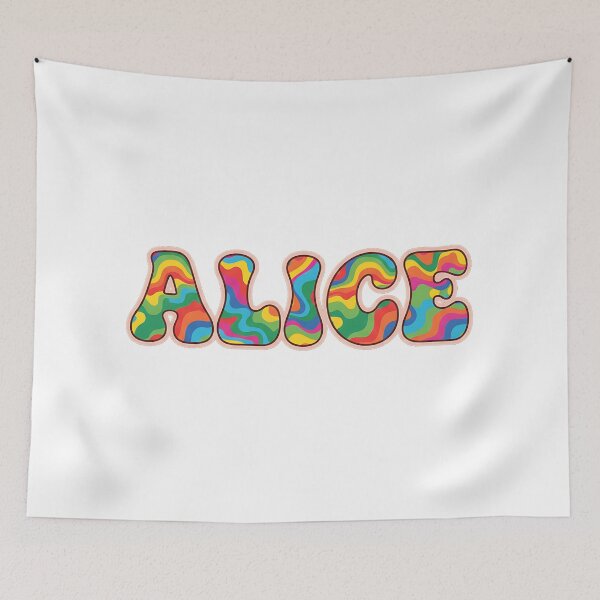 Item preview, ❤️ Alice Personalized Name Wavy Retro Shirt, Coffee Mug, Sticker Gift designed and sold by HelixPedia.