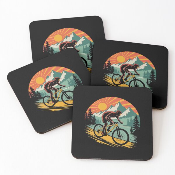 Item preview, Cat Riding Bicycle Mountain Biking Cat Biker  designed and sold by MarkLeedsArt.