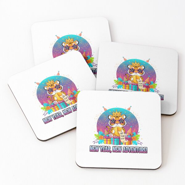 Item preview, New Year Tiger Celebration – Adorable Galaxy Sunglasses & Tropical Vibes designed and sold by InkSpireSport.