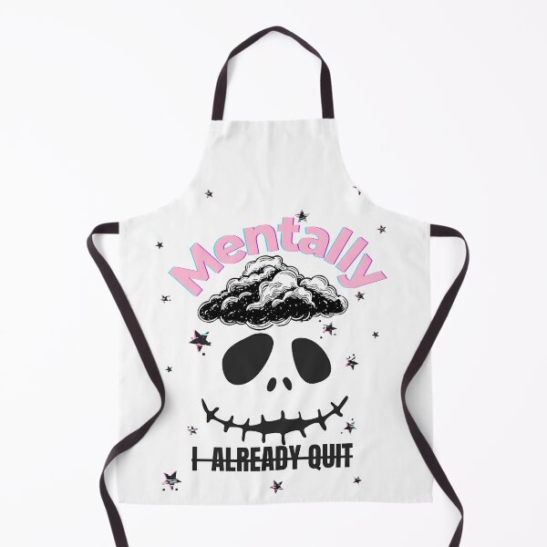 Item preview, Mentally I Already Quit – Funny Mental Health Skull Quote Design. designed and sold by Artistry-Nadia.