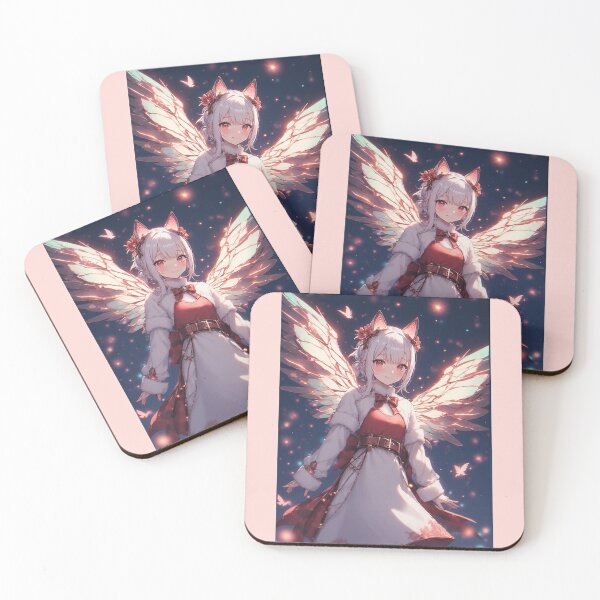 Item preview, Cute magical anime girl with crystal wings designed and sold by ArtsJulian.