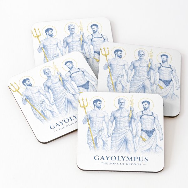 Item preview, GayOlympus — The Sons of Kronos | Gay Zeus Poseidon Hades Art designed and sold by MPForet.