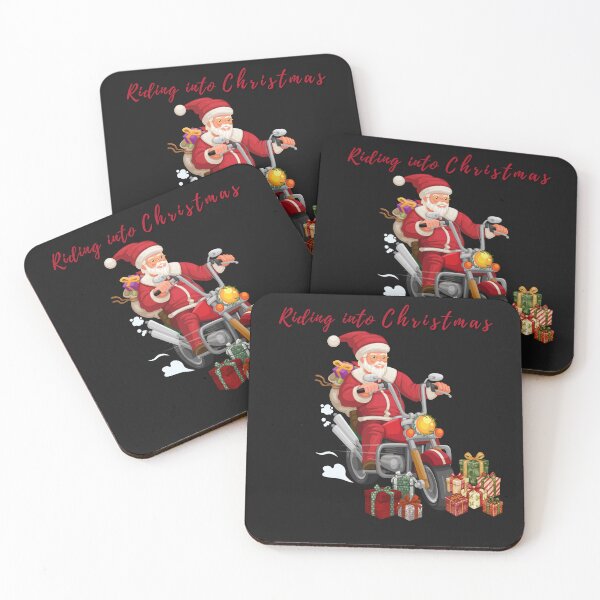 Item preview, Riding Into Christmas Santa Biker – Funny Motorcycle Christmas Gift designed and sold by glowtrendz.