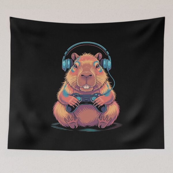 Item preview, Capybara Funny Video Games Capybara designed and sold by RsFilsingerArt.