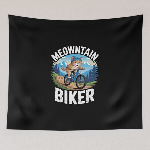 Item preview,  MTB Mountain Biking Pun - Mountainbiker Cat  designed and sold by DigitaldeligArt.