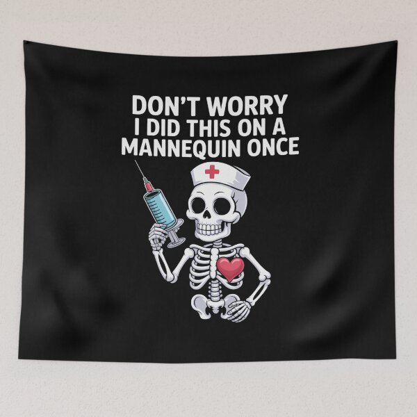 Item preview, Mannequin Skeleton Nurse Joke designed and sold by tiemacopaxer.