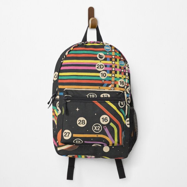 Item preview, Retro Psychedelic Space Subway Map – "The Cosmic Commute" Vintage Sci-Fi Transit Art designed and sold by DeluluWear.